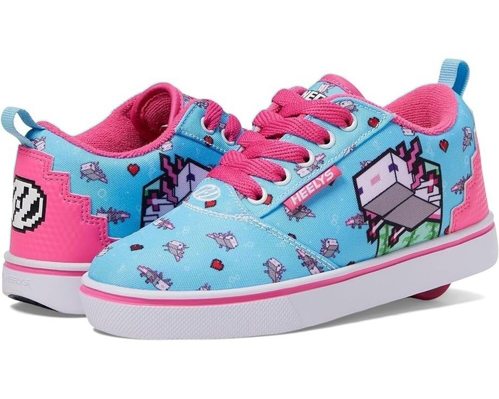 Heelys PRO 20 Minecraft Shoes Women’s Size 5 Blue Axolotl Roller Skate HES10521